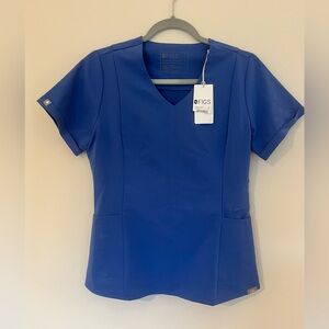 NWT Figs Blue Short Sleeve Women's Scrub Top